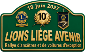 Plaque du 10e Rallye Lions Liege Avenir — Rallye + 2 lunchs
