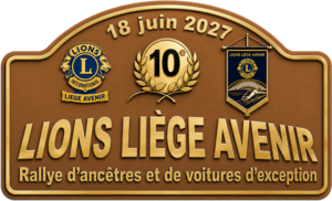 Plaque du 10e Rallye Lions Liege Avenir — Bronze