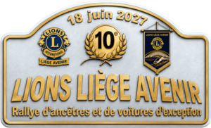 Plaque du 10e Rallye Lions Liege Avenir — Platinum