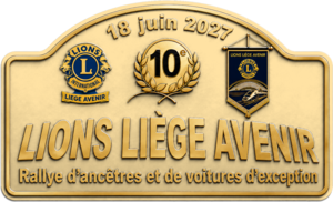 Plaque du 10e Rallye Lions Liege Avenir — Table du Midi