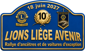Plaque du 10e Rallye Lions Liege Avenir — Table Étoilée